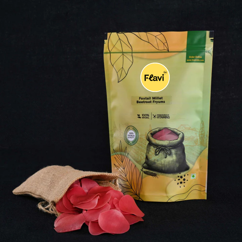 Foxtail Millet Beetroot Fryums